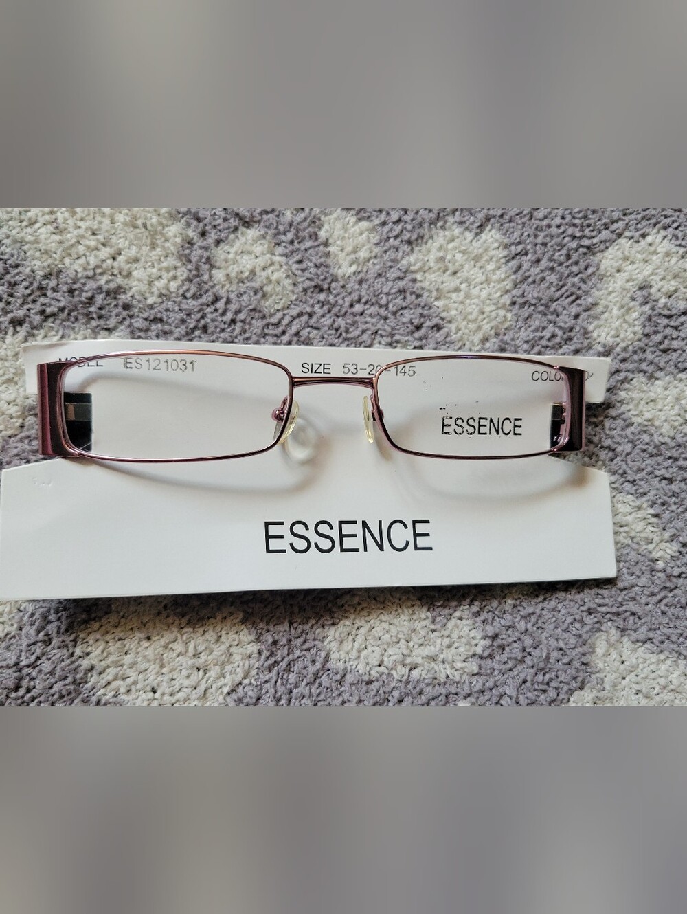 Essence ES121031 Pink Black Eyeglass Frames 53-20-145 New
